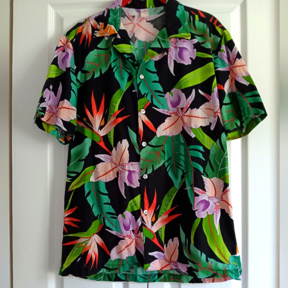 Audrey Coleman 80s Tropical Floral Shirt